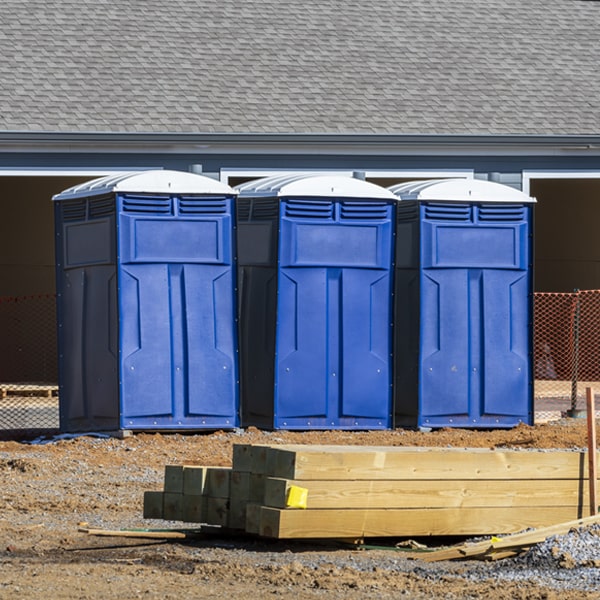 what is the expected delivery and pickup timeframe for the portable restrooms in Matinecock